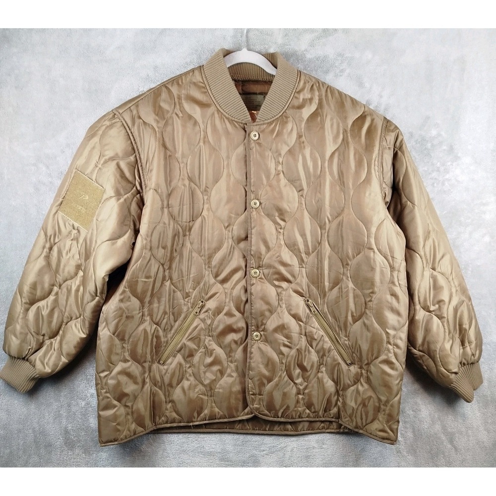 Rothco Jacket Mens 2XL Olive Quilted Woobie‎ Liner MA-1 Army Military Bomber